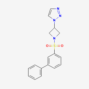 1-(1-([1,1'-biphenyl]-3-ylsulfonyl)azetidin-3-yl)-1H-1,2,3-triazole - 2034431-73-5