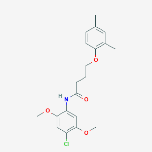 N-(4-chloro-2,5-dimethoxyphenyl)-4-(2,4-dimethylphenoxy)butanamide - 496036-47-6