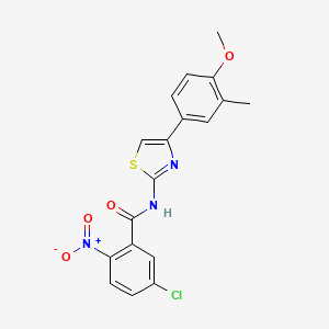 5-chloro-N-[4-(4-methoxy-3-methylphenyl)-1,3-thiazol-2-yl]-2-nitrobenzamide - 313395-73-2