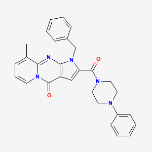 1-benzyl-9-methyl-2-(4-phenylpiperazine-1-carbonyl)pyrido[1,2-a]pyrrolo[2,3-d]pyrimidin-4(1H)-one - 900892-67-3