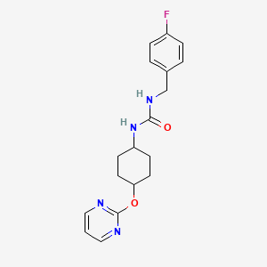 1-(4-Fluorobenzyl)-3-((1r,4r)-4-(pyrimidin-2-yloxy)cyclohexyl)urea - 2034278-61-8