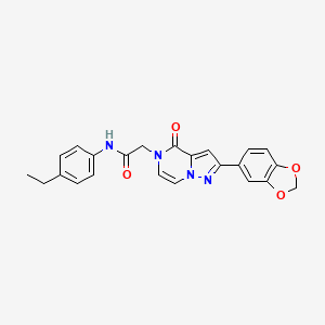 2-[2-(1,3-benzodioxol-5-yl)-4-oxopyrazolo[1,5-a]pyrazin-5(4H)-yl]-N-(4-ethylphenyl)acetamide - 1223829-04-6