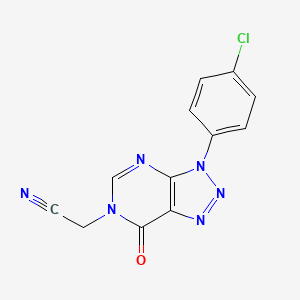 2-[3-(4-chlorophenyl)-7-oxo-3H,6H,7H-[1,2,3]triazolo[4,5-d]pyrimidin-6-yl]acetonitrile - 872590-82-4
