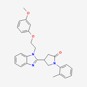 4-{1-[2-(3-methoxyphenoxy)ethyl]-1H-1,3-benzodiazol-2-yl}-1-(2-methylphenyl)pyrrolidin-2-one - 912903-39-0