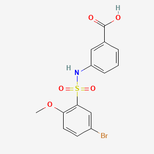 3-{[(5-Bromo-2-methoxyphenyl)sulfonyl]amino}benzoic acid - 927638-58-2