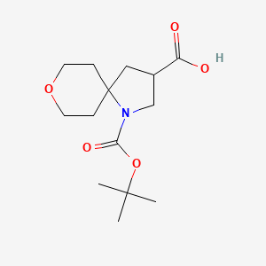 1-[(2-Methylpropan-2-yl)oxycarbonyl]-8-oxa-1-azaspiro[4.5]decane-3-carboxylic acid - 2287272-43-7