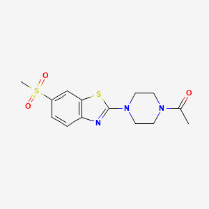 1-(4-(6-(Methylsulfonyl)benzo[d]thiazol-2-yl)piperazin-1-yl)ethanone - 923401-74-5