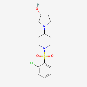 1-(1-((2-Chlorophenyl)sulfonyl)piperidin-4-yl)pyrrolidin-3-ol - 1448121-97-8