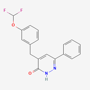 4-[3-(Difluoromethoxy)benzyl]-6-phenylpyridazin-3-ol - 1435984-70-5