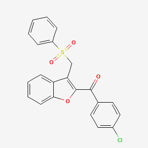 (4-Chlorophenyl){3-[(phenylsulfonyl)methyl]-1-benzofuran-2-yl}methanone - 338411-57-7