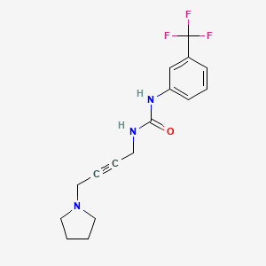 1-(4-(Pyrrolidin-1-yl)but-2-yn-1-yl)-3-(3-(trifluoromethyl)phenyl)urea - 1421584-88-4