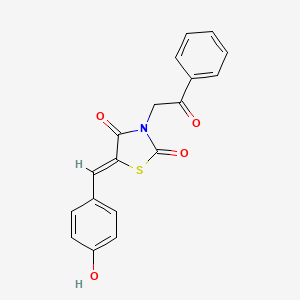 5-(4-Hydroxybenzylidene)-3-(2-oxo-2-phenylethyl)-1,3-thiazolidine-2,4-dione - 431930-41-5
