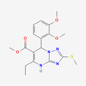 METHYL 7-(2,3-DIMETHOXYPHENYL)-5-ETHYL-2-(METHYLSULFANYL)-4H,7H-[1,2,4]TRIAZOLO[1,5-A]PYRIMIDINE-6-CARBOXYLATE - 909574-38-5