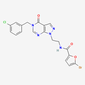 5-bromo-N-(2-(5-(3-chlorobenzyl)-4-oxo-4,5-dihydro-1H-pyrazolo[3,4-d]pyrimidin-1-yl)ethyl)furan-2-carboxamide - 921889-56-7
