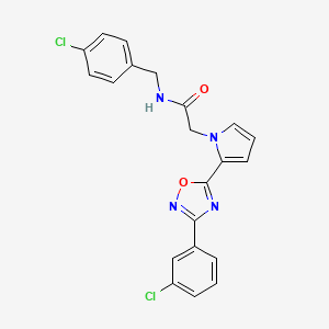 N-(4-chlorobenzyl)-2-(2-(3-(3-chlorophenyl)-1,2,4-oxadiazol-5-yl)-1H-pyrrol-1-yl)acetamide - 1261018-38-5