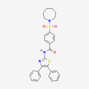 4-(AZEPANE-1-SULFONYL)-N-(4,5-DIPHENYL-1,3-THIAZOL-2-YL)BENZAMIDE - 304864-53-7