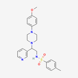 N-{2-[4-(4-methoxyphenyl)piperazin-1-yl]-2-(pyridin-3-yl)ethyl}-4-methylbenzene-1-sulfonamide - 863558-89-8