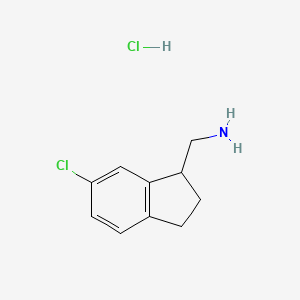 (6-Chloro-2,3-dihydro-1H-inden-1-yl)methanamine hydrochloride - 1890354-26-3