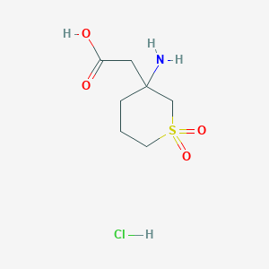 2-(3-Amino-1,1-dioxothian-3-yl)acetic acid;hydrochloride - 2503202-19-3