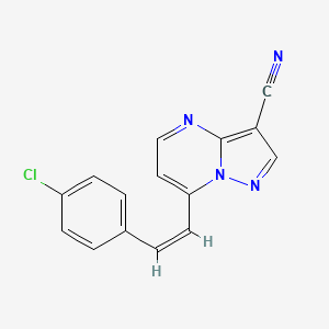 7-[(Z)-2-(4-chlorophenyl)ethenyl]pyrazolo[1,5-a]pyrimidine-3-carbonitrile - 320417-35-4
