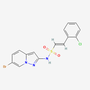 (E)-N-(6-Bromopyrazolo[1,5-a]pyridin-2-yl)-2-(2-chlorophenyl)ethenesulfonamide - 1808494-74-7