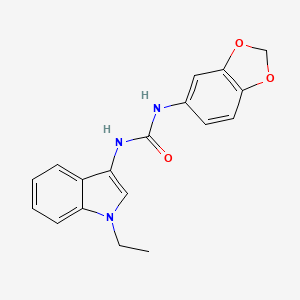 1-(benzo[d][1,3]dioxol-5-yl)-3-(1-ethyl-1H-indol-3-yl)urea - 899990-99-9