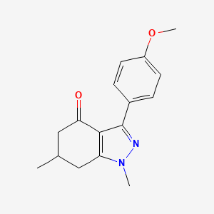 3-(4-methoxyphenyl)-1,6-dimethyl-4,5,6,7-tetrahydro-1H-indazol-4-one - 946387-31-1