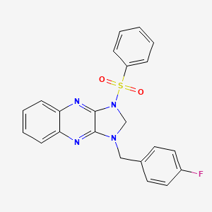 1-(4-fluorobenzyl)-3-(phenylsulfonyl)-2,3-dihydro-1H-imidazo[4,5-b]quinoxaline - 848766-64-3