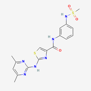 2-((4,6-dimethylpyrimidin-2-yl)amino)-N-(3-(methylsulfonamido)phenyl)thiazole-4-carboxamide - 1251560-22-1