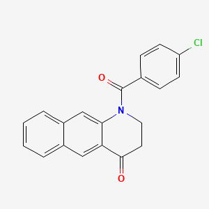 1-(4-chlorobenzoyl)-1H,2H,3H,4H-benzo[g]quinolin-4-one - 312742-12-4