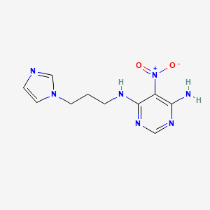 N4-[3-(1H-imidazol-1-yl)propyl]-5-nitropyrimidine-4,6-diamine - 306290-83-5