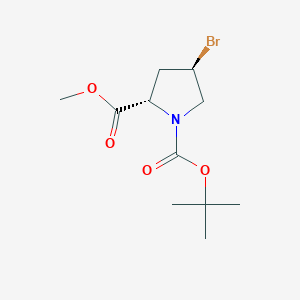 1-O-tert-butyl 2-O-methyl (2S,4R)-4-bromopyrrolidine-1,2-dicarboxylate - 1932385-86-8