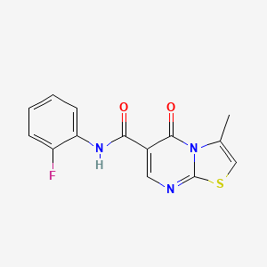 N-(2-fluorophenyl)-3-methyl-5-oxo-[1,3]thiazolo[3,2-a]pyrimidine-6-carboxamide - 851945-03-4