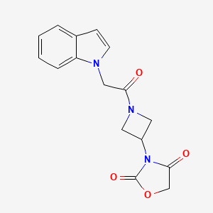 3-(1-(2-(1H-indol-1-yl)acetyl)azetidin-3-yl)oxazolidine-2,4-dione - 1903158-83-7