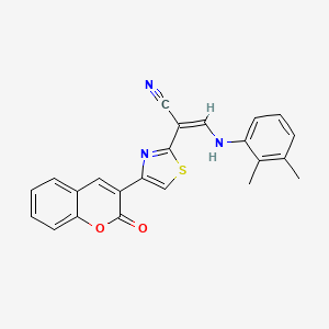 (Z)-3-((2,3-dimethylphenyl)amino)-2-(4-(2-oxo-2H-chromen-3-yl)thiazol-2-yl)acrylonitrile - 374104-59-3