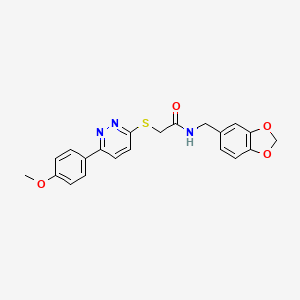 N-[(2H-1,3-benzodioxol-5-yl)methyl]-2-{[6-(4-methoxyphenyl)pyridazin-3-yl]sulfanyl}acetamide - 893995-78-3