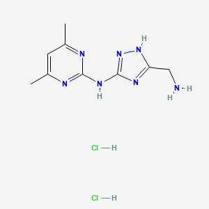 N-[5-(Aminomethyl)-4H-1,2,4-triazol-3-yl]-4,6-dimethylpyrimidin-2-amine dihydrochloride - 1858250-45-9