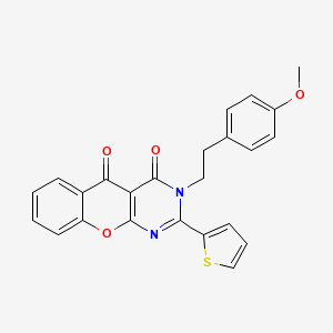 3-(4-methoxyphenethyl)-2-(thiophen-2-yl)-3H-chromeno[2,3-d]pyrimidine-4,5-dione - 883955-43-9