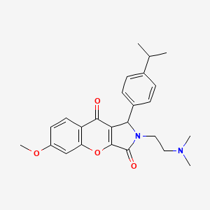 2-(2-(Dimethylamino)ethyl)-1-(4-isopropylphenyl)-6-methoxy-1,2-dihydrochromeno[2,3-c]pyrrole-3,9-dione - 886153-08-8