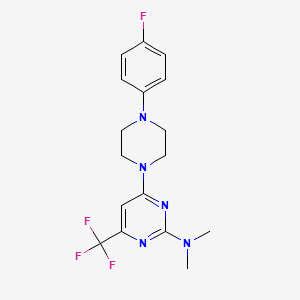 4-[4-(4-fluorophenyl)piperazin-1-yl]-N,N-dimethyl-6-(trifluoromethyl)pyrimidin-2-amine - 339105-15-6