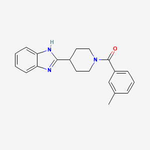 2-[1-(3-methylbenzoyl)piperidin-4-yl]-1H-1,3-benzodiazole - 605627-89-2