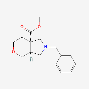 rac-methyl(3aR,7aR)-2-benzyl-octahydropyrano[3,4-c]pyrrole-7a-carboxylate,cis - 2470280-22-7