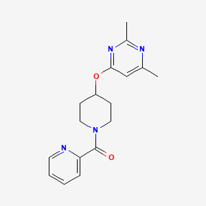 (4-((2,6-Dimethylpyrimidin-4-yl)oxy)piperidin-1-yl)(pyridin-2-yl)methanone - 2034472-78-9
