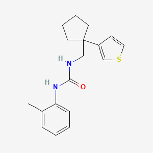 1-((1-(Thiophen-3-yl)cyclopentyl)methyl)-3-(o-tolyl)urea - 2034478-11-8