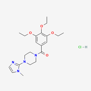 (4-(1-methyl-1H-imidazol-2-yl)piperazin-1-yl)(3,4,5-triethoxyphenyl)methanone hydrochloride - 1184978-83-3