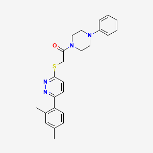2-[6-(2,4-Dimethylphenyl)pyridazin-3-yl]sulfanyl-1-(4-phenylpiperazin-1-yl)ethanone - 922901-09-5