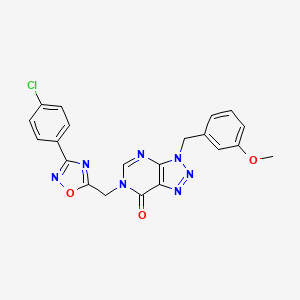 6-((3-(4-chlorophenyl)-1,2,4-oxadiazol-5-yl)methyl)-3-(3-methoxybenzyl)-3H-[1,2,3]triazolo[4,5-d]pyrimidin-7(6H)-one - 1207004-38-3