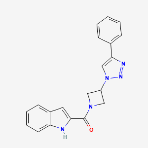 (1H-indol-2-yl)(3-(4-phenyl-1H-1,2,3-triazol-1-yl)azetidin-1-yl)methanone - 1903638-66-3
