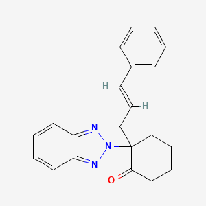 2-(2H-1,2,3-Benzotriazol-2-yl)-2-[(2E)-3-phenylprop-2-en-1-yl]cyclohexan-1-one - 516519-69-0