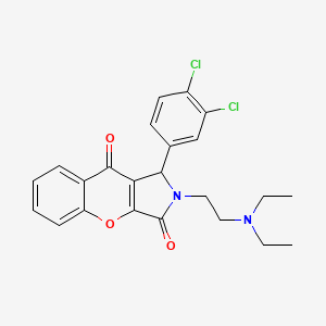 1-(3,4-Dichlorophenyl)-2-(2-(diethylamino)ethyl)-1,2-dihydrochromeno[2,3-c]pyrrole-3,9-dione - 631865-07-1